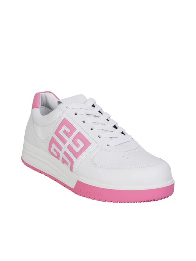 Shop Givenchy Low-top G4 Leather Sneakers In White