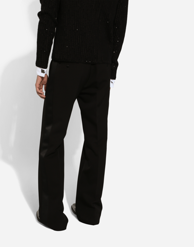 Dolce & Gabbana Rhinestone-detailed Dg Logo Cufflinks In Black
