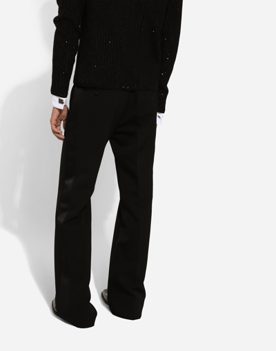 Dolce & Gabbana Rhinestone-detailed Dg Logo Cufflinks In Black