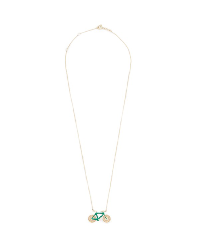 Shop Aliita Pistachio Green Bike Necklace 9ct In Not Applicable