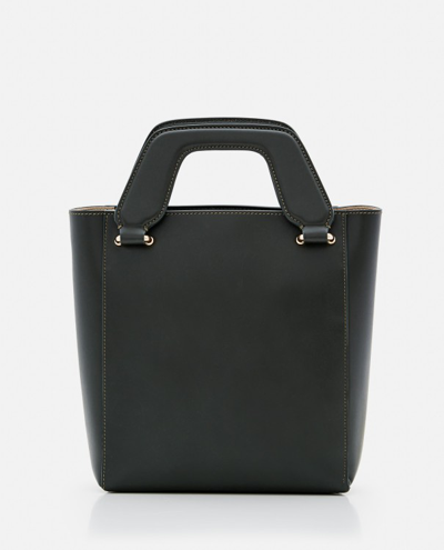 Shop Aim Handmade In Italy Mini Sofia Leather Handbag In Black