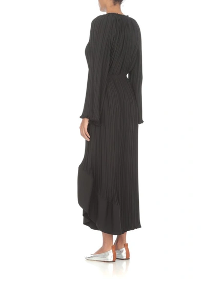 Shop Lanvin Black Pleated Skirt