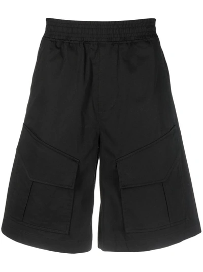 Shop Neil Barrett Black Cargo Bermuda