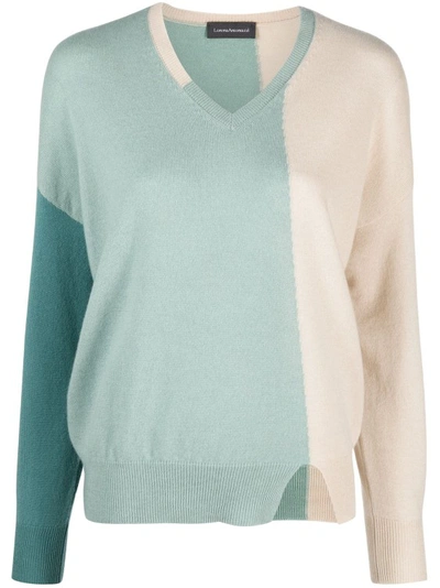 Shop Lorena Antoniazzi Multicolored Knit Sweater In Grey