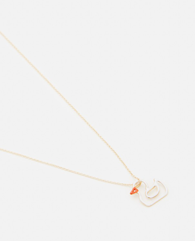 Shop Aliita Patito White Enamel Necklace In Not Applicable