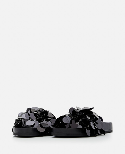 Shop Rabanne Black Sparkle Sandals