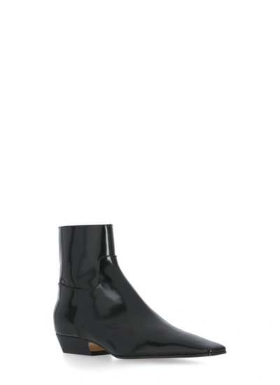 Shop Khaite Marfa Cowboy Ankle Boots In Black