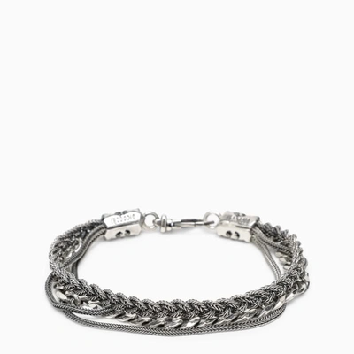 Shop Emanuele Bicocchi Braided Bracelet And Chain In In Metal