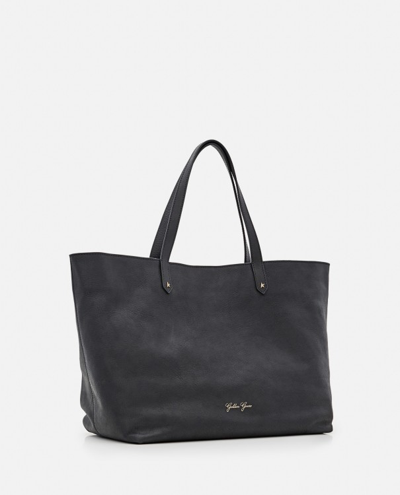Shop Golden Goose Pasadena Leather Shopping Bag In Black