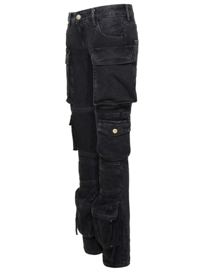 Shop Attico Essie' Black Cotton Jeans