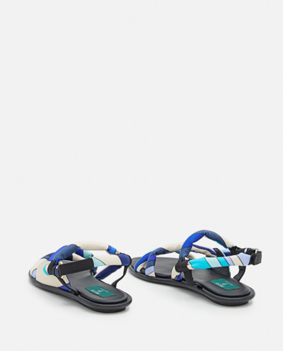 Shop Emilio Pucci Lycra Sandals In Blue