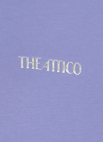 Shop Attico Cotton T-shirt In Blue