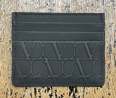 Shop Valentino Card Holder Leather Black