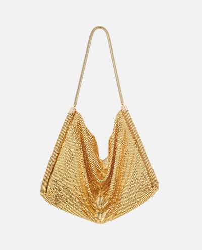 Shop Rabanne Golden Chainmail Design Bag In Brown