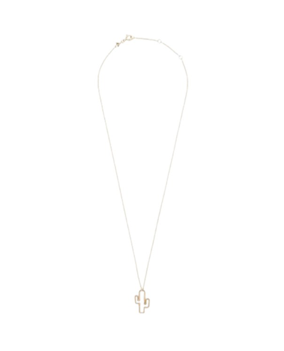 Shop Aliita Cactus Yellow Gold Necklace In Not Applicable