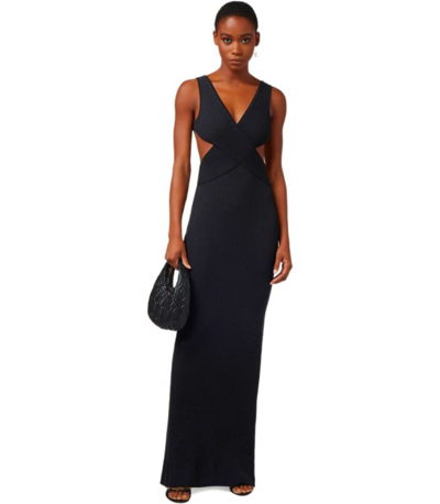 Shop Elisabetta Franchi Red Carpet Black Cut-out Dress