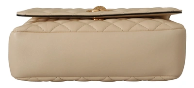 Shop Versace Elegant White Nappa Leather Shoulder Women's Bag