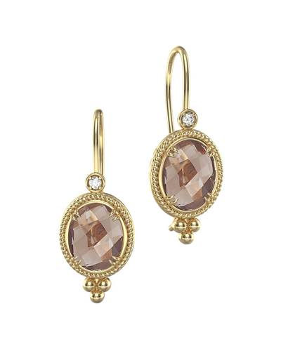 Shop I. Reiss 14k 9.57 Ct. Tw. Diamond & Smokey Topaz Drop Earrings