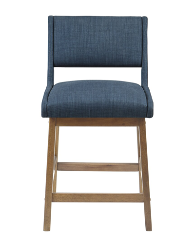 Shop Ink+ivy Boomerang Counter Stool In Blue