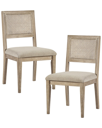 Shop Ink+ivy Set Of 2 Kelly Armless Dining Chair In Brown