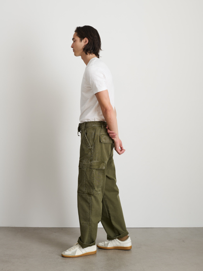 Alex Mill Pull On Cargo Pant In Canvas In Field Olive