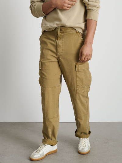 Shop Alex Mill Garment Dyed Cargo Pant In Canvas In Khaki