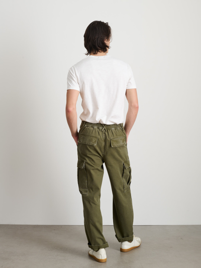 Alex Mill Pull On Cargo Pant In Canvas In Field Olive