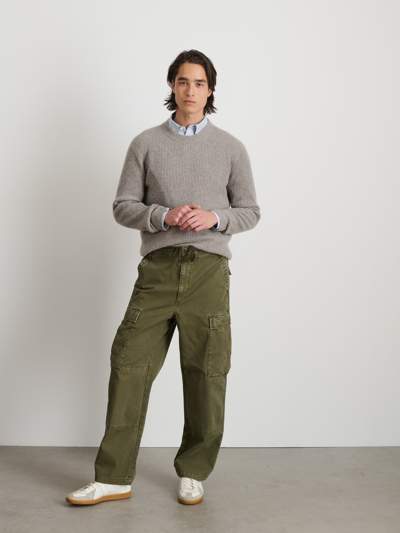 Alex Mill Pull On Cargo Pant In Canvas In Field Olive