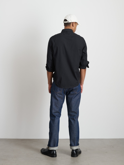 Shop Alex Mill Utility Shirt In Lightweight Twill In Washed Black