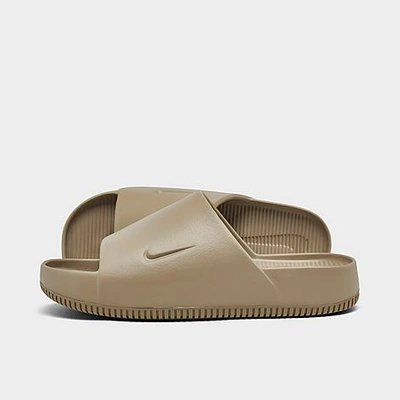 Shop Nike Men's Calm Slide Sandals In Khaki/khaki