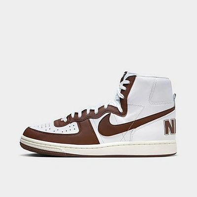 Shop Nike Men's Terminator High Casual Shoes In White/cacao Wow/sail