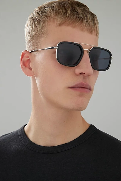 Shop Urban Outfitters Nate Combo Navigator Sunglasses In Silver, Men's At