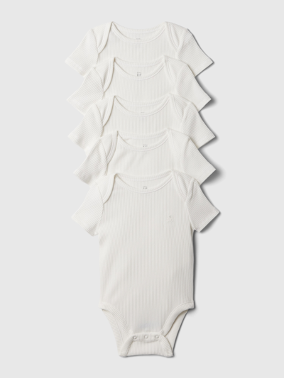 Gap Baby First Favorites Bodysuit (5-pack) In Off White