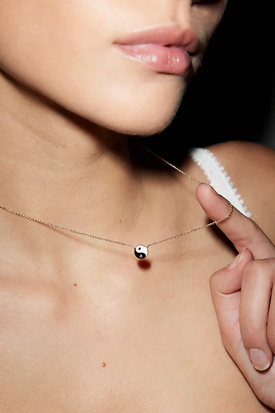 Shop Urban Outfitters Delicate Yin Yang Charm Necklace In Yin Yang, Women's At