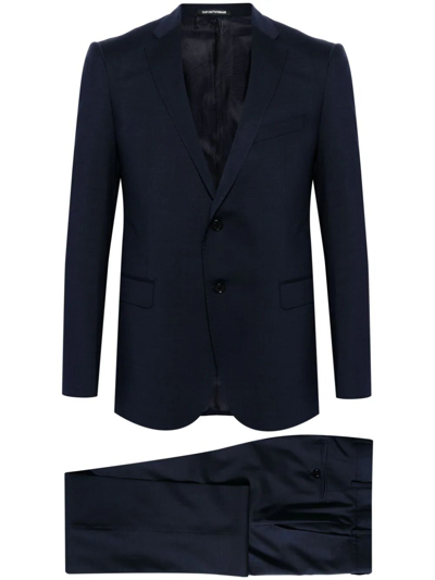 Shop Emporio Armani Suit In Blue