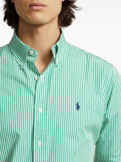 Shop Polo Ralph Lauren Slim Fit Sport Shirt In Green
