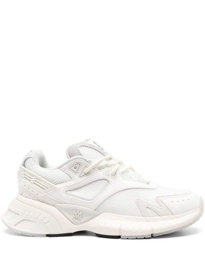 Shop Amiri Ma-runner Panelled Sneakers - Women's - Fabric/rubber/calf Leather In White