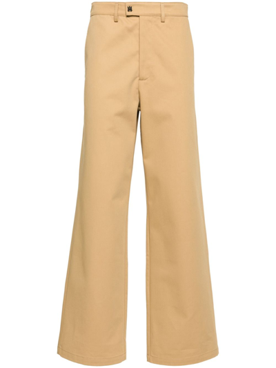 Shop Amiri Cotton Wide Leg Trousers - Men's - Cotton In Brown