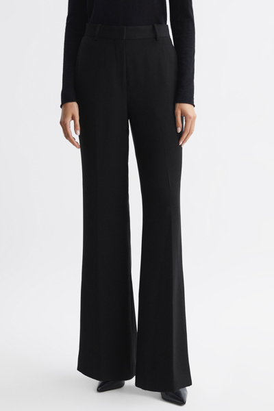 Shop Reiss Margeaux - Black Wide Leg Suit Trousers, Uk 4 L