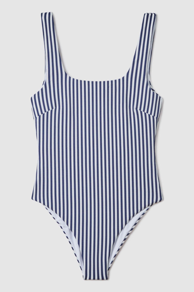 Fella Swim Fella Striped Swimsuit In Blue Stripe