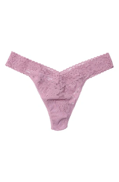 Shop Hanky Panky Daily Lace Original Rise Thong In Orchid