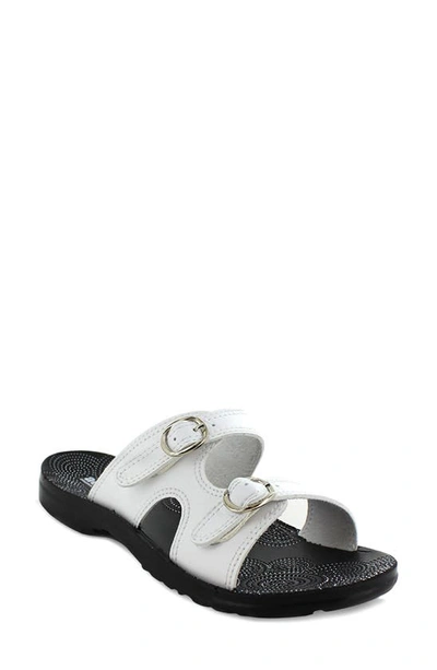 Shop Aerosoft Zeph Dual Strap Slide Sandal In White