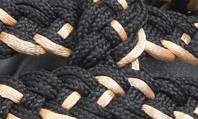 Shop Aerosoft Braided Strap Sandal In Black-gold