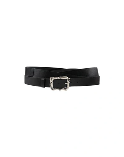 Jijil Woman Belt Black Size M Soft Leather In Black