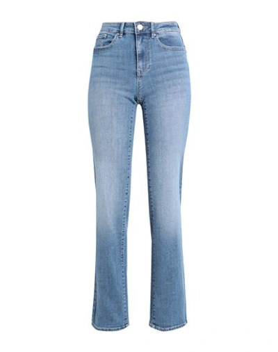 Shop Vero Moda Woman Jeans Blue Size Xl-32l Cotton, Recycled Cotton, Elastomultiester, Elastane