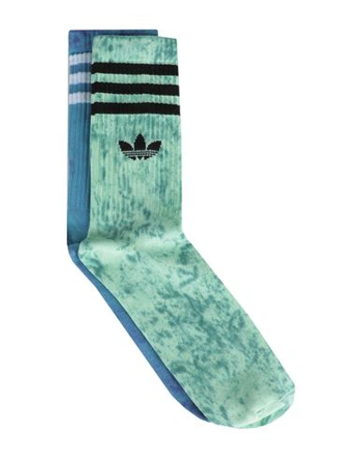 Shop Adidas Originals Tiedye Sock 2pp Socks & Hosiery Light Blue Size Xl Cotton, Recycled Polyester, Elas