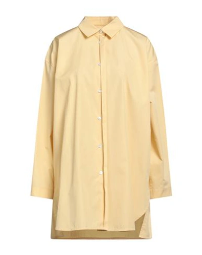 Shop Jil Sander Woman Shirt Yellow Size 6 Cotton