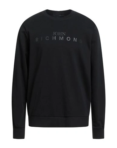 Shop John Richmond Man Sweatshirt Black Size M Cotton, Polyester