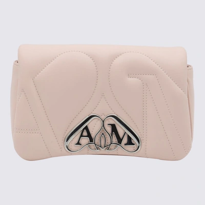 Shop Alexander Mcqueen Powder Pink Leather The Seal Crossbody Bag In Clay