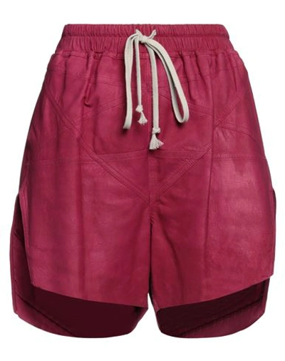 Shop Rick Owens Woman Shorts & Bermuda Shorts Fuchsia Size 6 Cupro In Pink